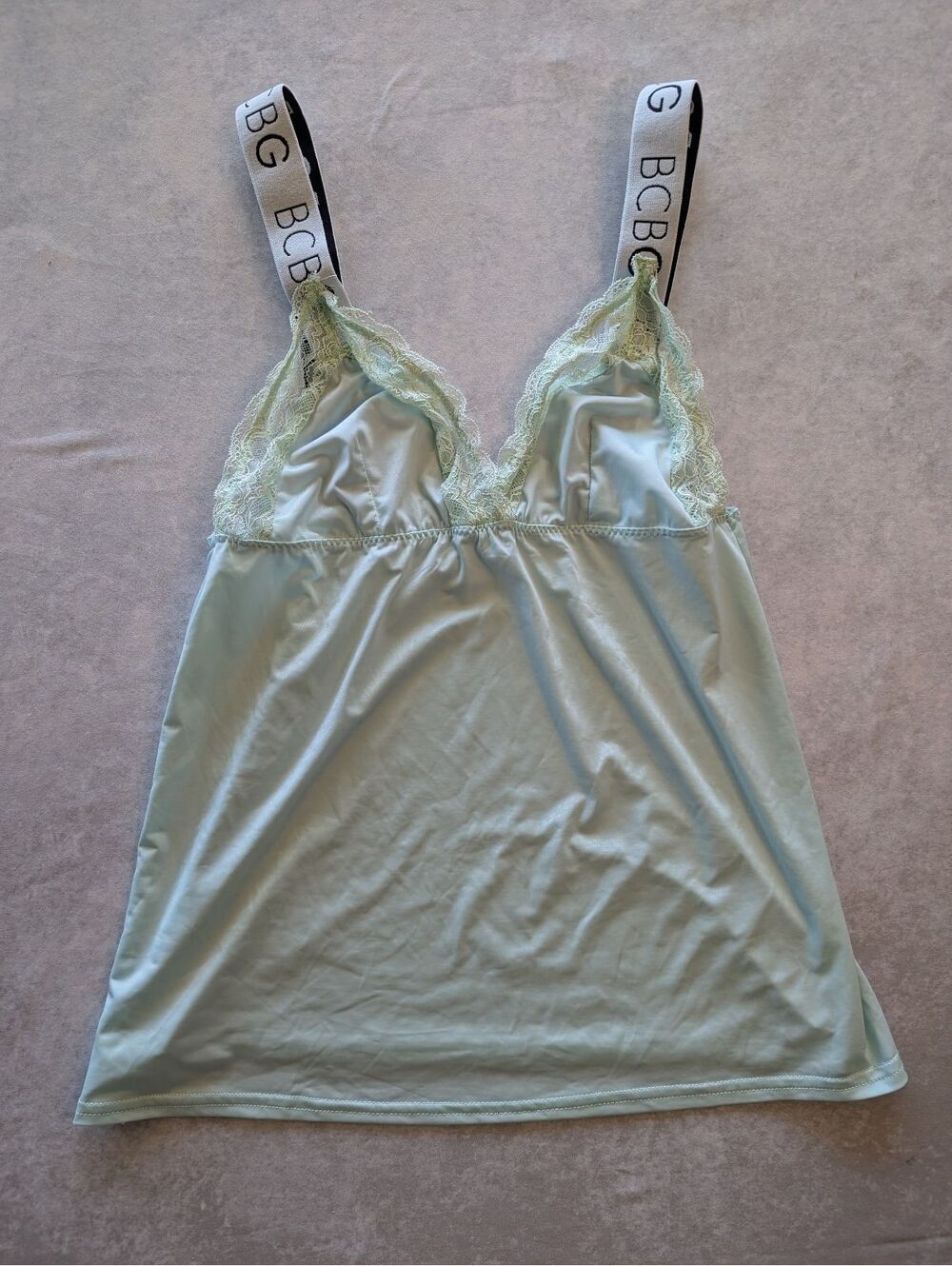BCBG Camisole Lace Mint Green Y2K